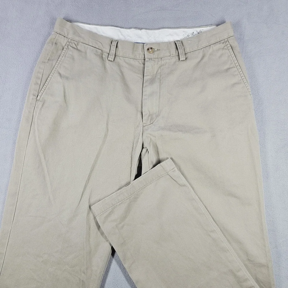 Polo Ralph Lauren Chino Pants Mens 34x33 Khaki Classic Fit Chino Preppy
